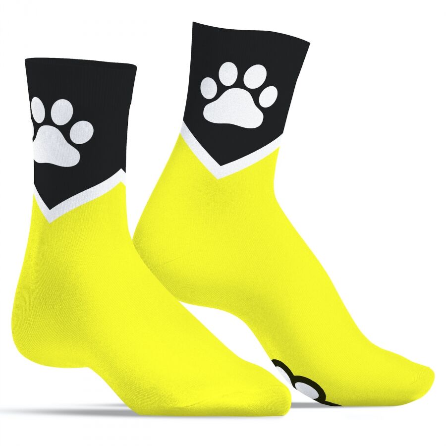 Kinky Puppy Socks - Neon Yellow