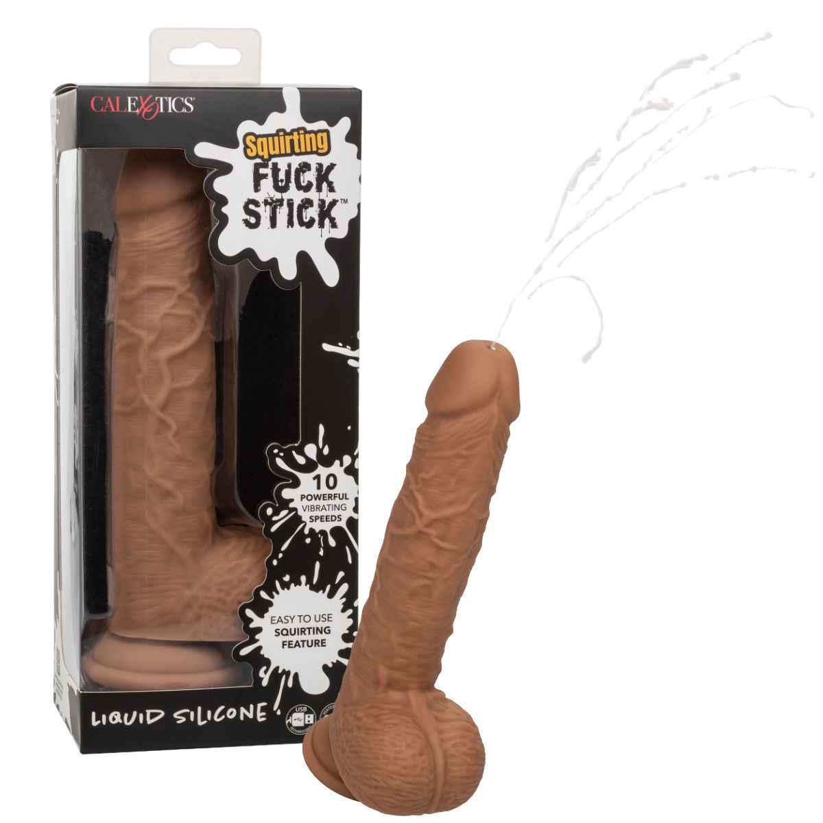 Squirting Vibr Fuck Stick - Dark Skin Tone