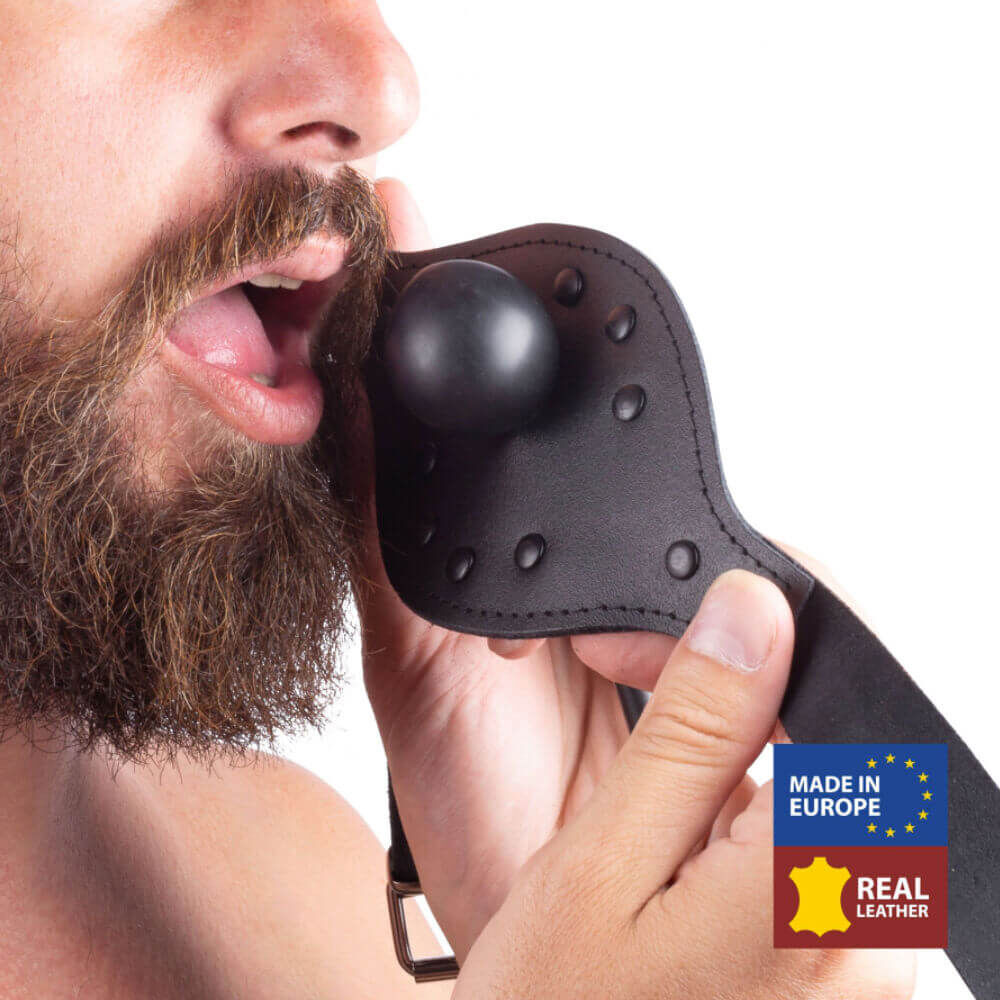 Inflatable Leather Ball Gag, image 2