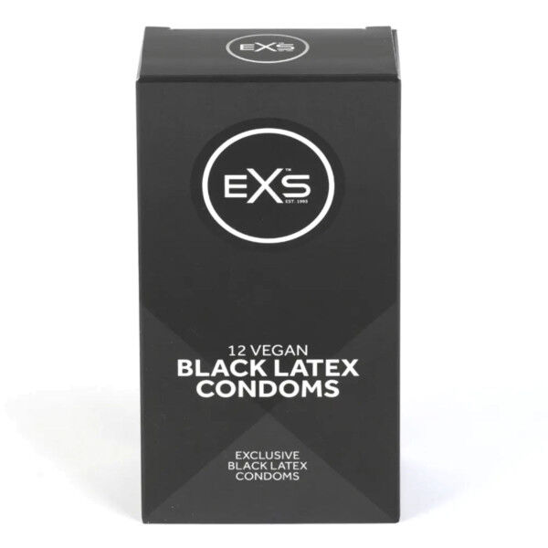 EXS Black Latex Condoms 12 Pack | Hot Candy