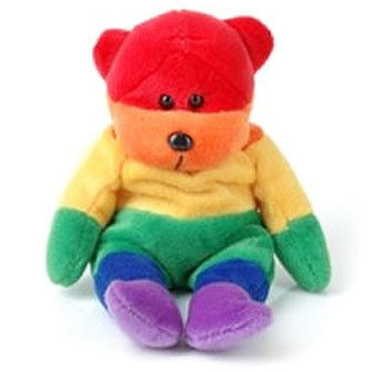 Rainbow plush teddy | Tom Rocket's