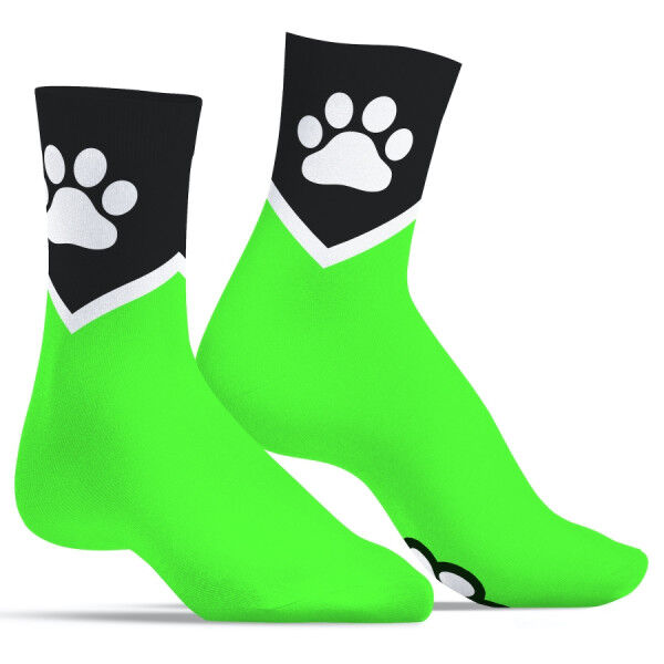 Kinky Puppy Socks - Neon Green | Hot Candy English