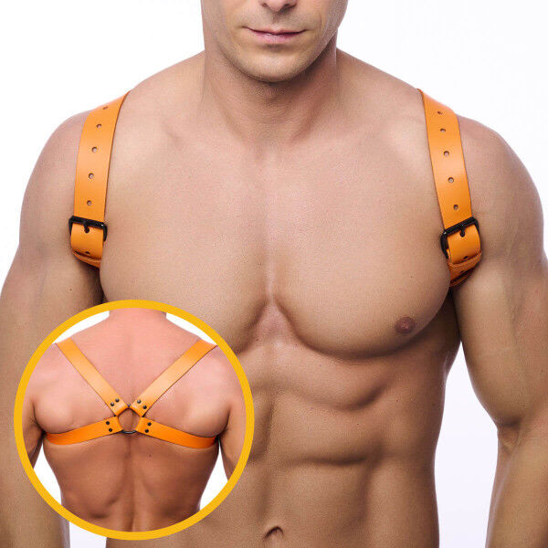 The Red Shoulder Harness - Orange | Hot Candy