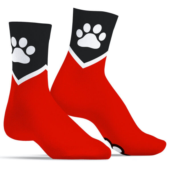 Kinky Puppy Socks - Red | Hot Candy English
