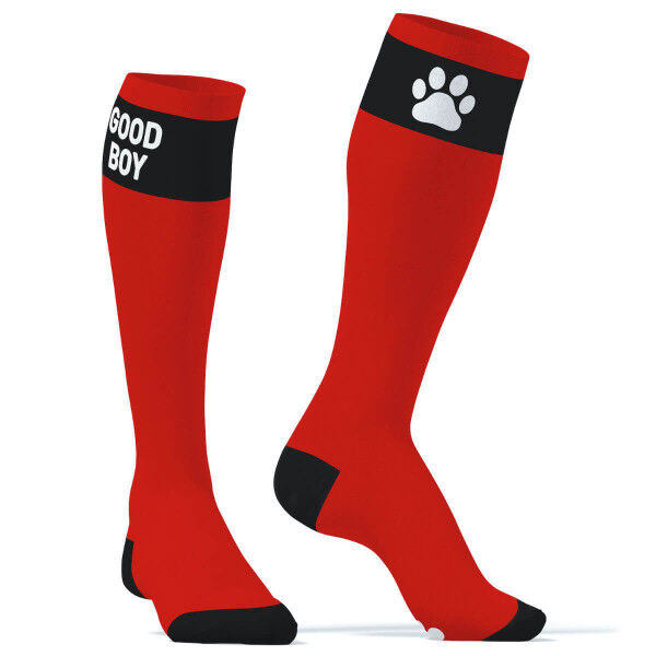 SneakXX Long Socks - Good Boy Red | Tom Rocket's