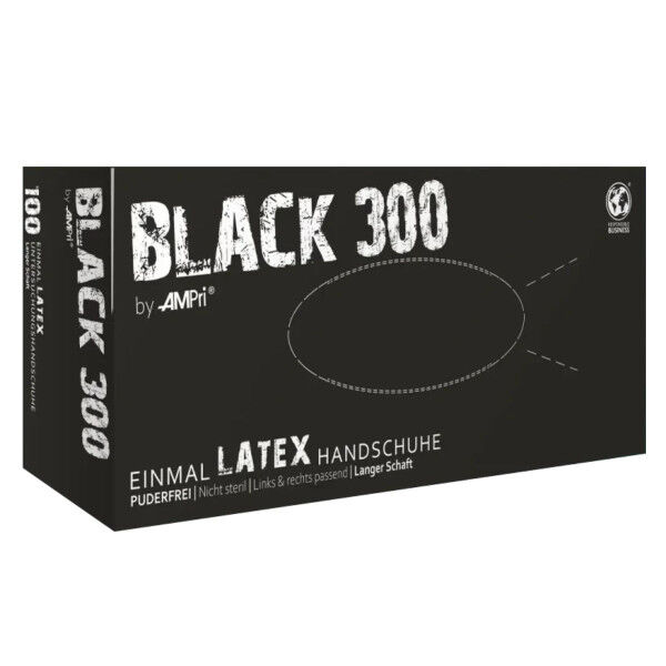 Single Use Black Latex Gloves - 100 Package | Tom Rocket's