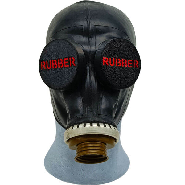 Gas Mask + Clips Complete Set - RUBBER (Black) | Tom Rocket's