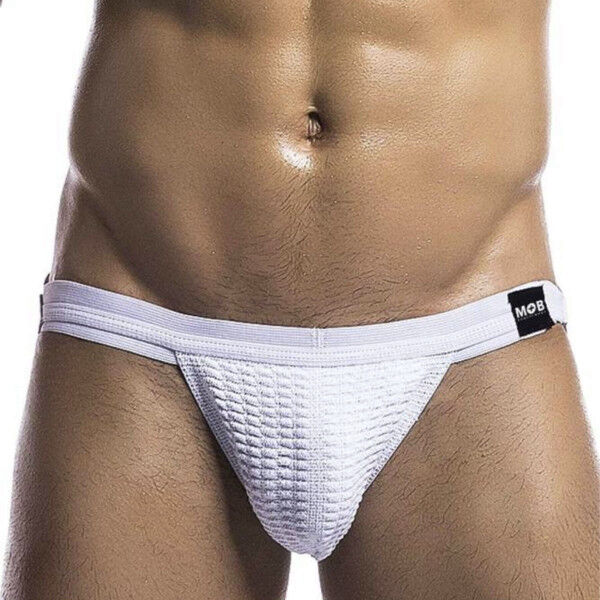 Male Basics Retro Swim Jock White | Tom Rockets