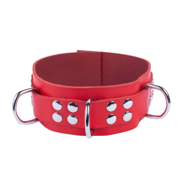 Leather Collar Red | Tom Rocket's