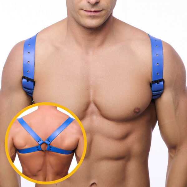 The Red Shoulder Harness - Blue | Hot Candy