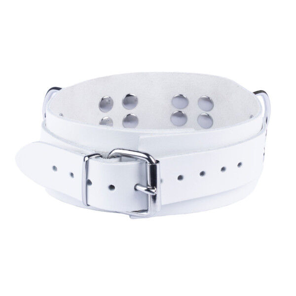 Leather Collar White | Tom Rockets