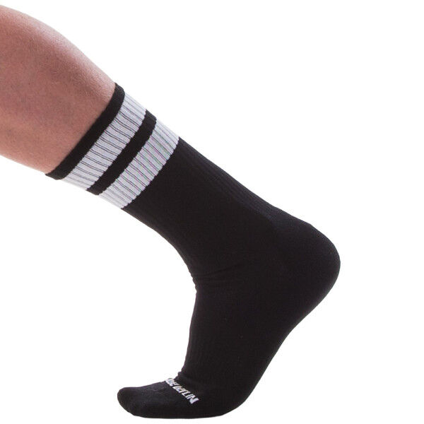 Barcode Berlin Gym Socks Black White | Tom Rocket's