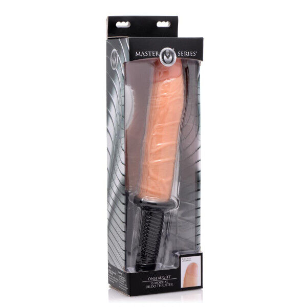 XR Brands - Onslaught 13 Mode XL Flesh Dildo - Beige | Hot Candy