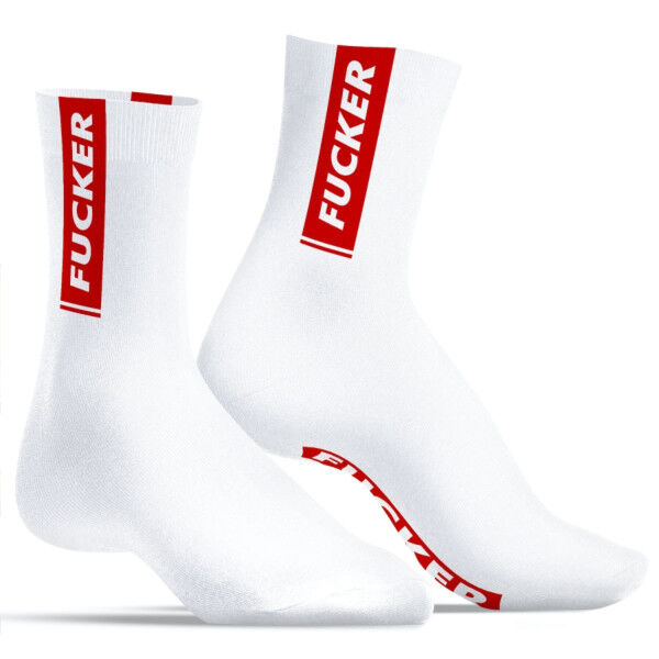 SneakXX Red Stripe Socks - Fucker | Hot Candy English