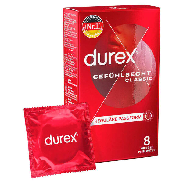 Durex Real-Feel Classic 8 Pack | Hot Candy English