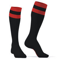 SneakXX Long Socks - Hard Red On Black | Tom Rockets