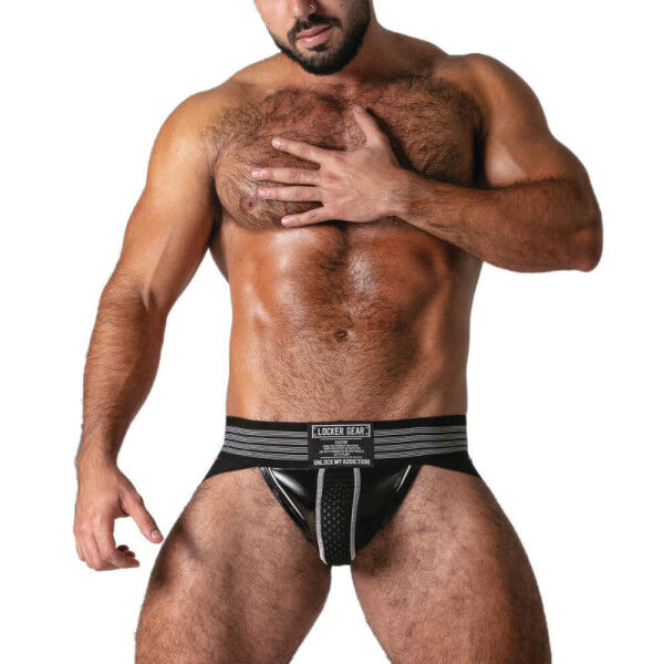 Jock Leatherette Black / White | Tom Rocket's